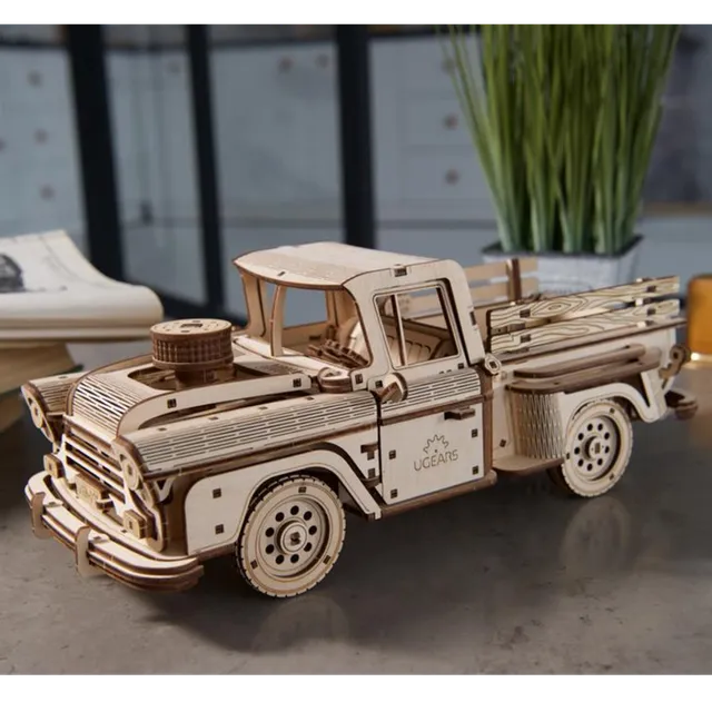 magicholz-mechanischer-bausatz-pickup-lumberjack-holztruck image 1