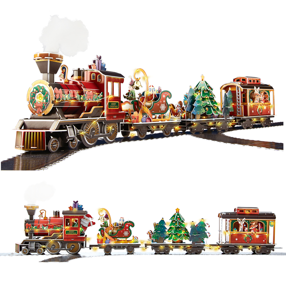 cubicfun-my-christmas-village-santa-express-p805h-3d-puzzle-zug image 2