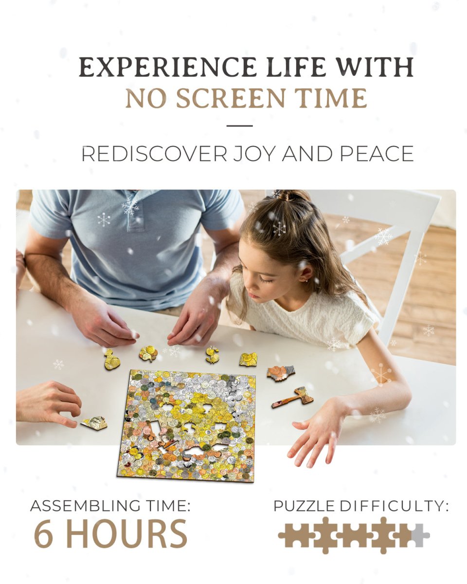 kaayee-wooden-puzzle-coin-art-holzpuzzle-klein-m-nzmotiv image 5