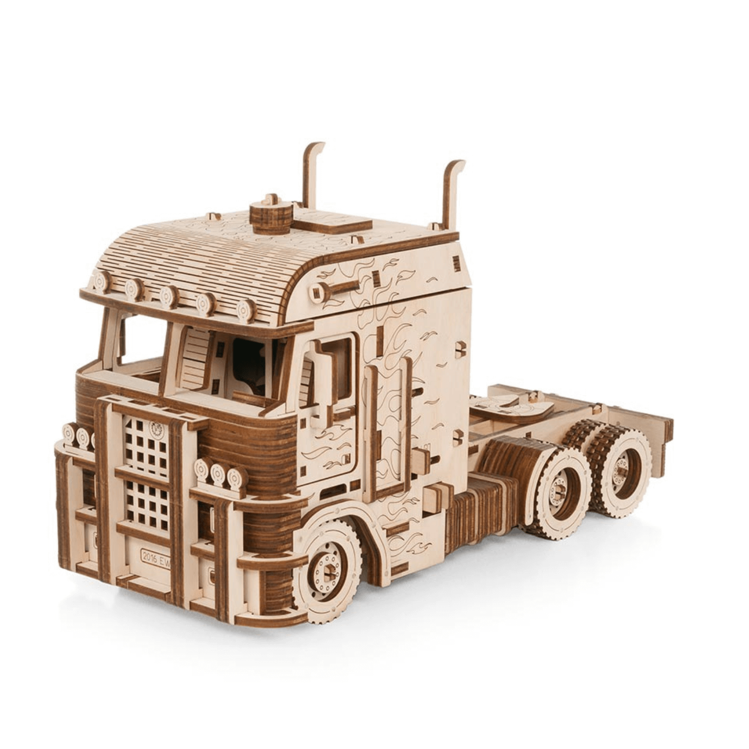 magicholz-mechanischer-bausatz-road-king-truck-starter-kit-mit-auflieger image 5