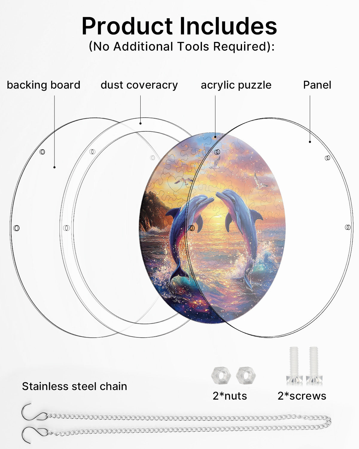 kaayee-suncatcher-puzzle-dolphin-love-song-fensterbild-s image 3