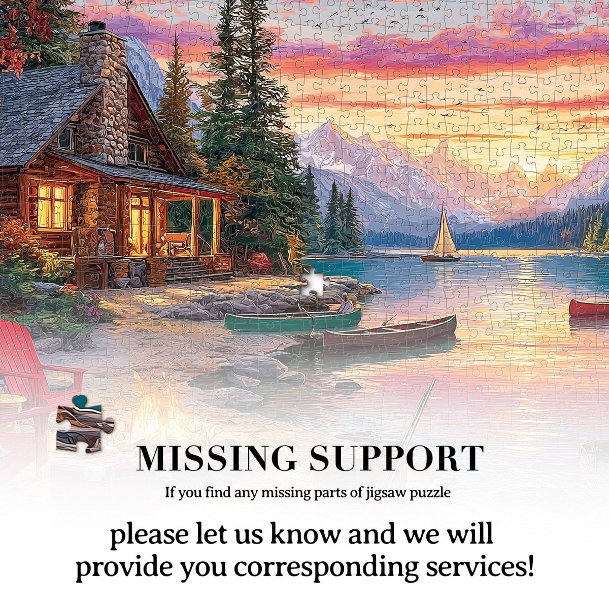 kaayee-cardboard-twilight-lake-1000-teile-puzzle-standard image 7