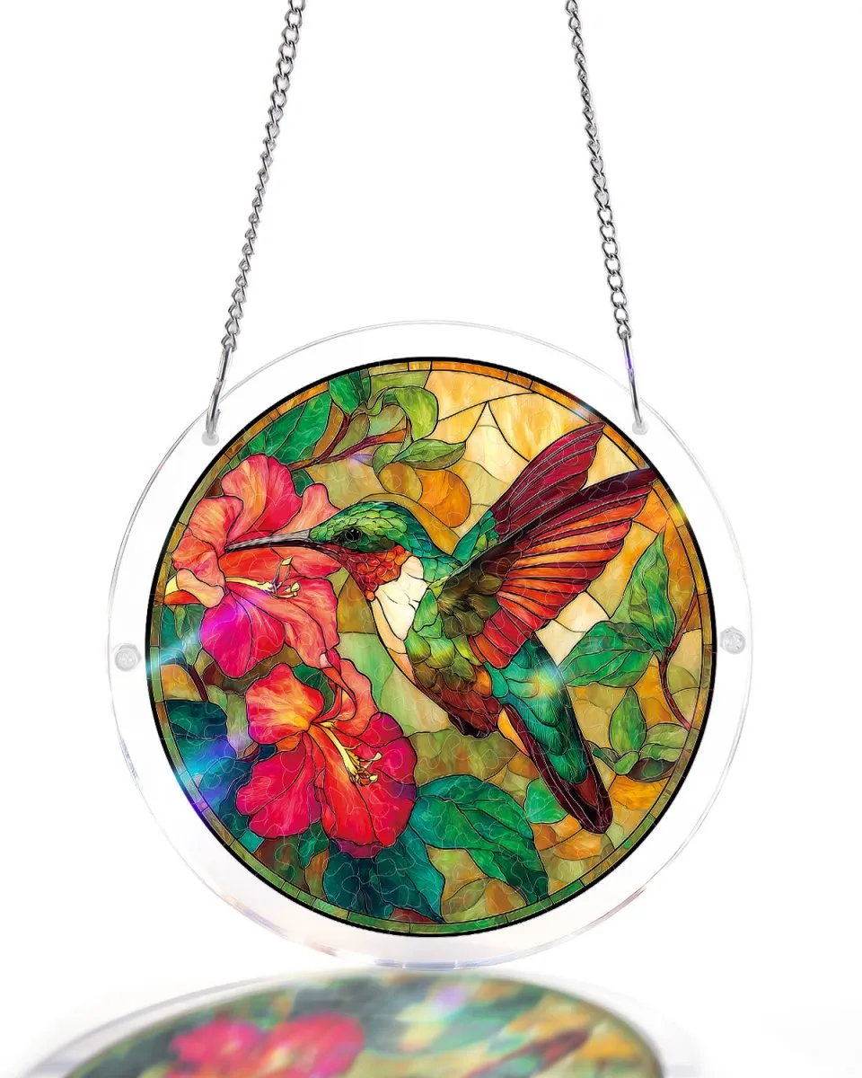 kaayee-suncatcher-puzzle-emerald-flame-kolibri-acryl-medium image 1