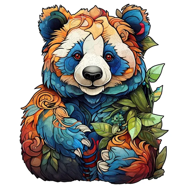 kaayee-wooden-puzzle-lovely-panda-holzpuzzle-mittel-panda image 1