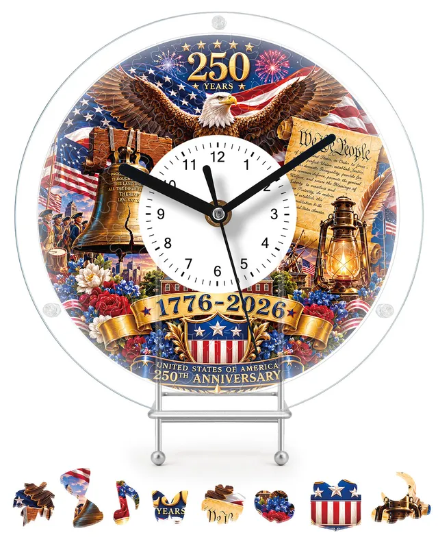 kaayee-clock-kit-america-250th-anniversary-puzzleuhr-regular-size-acryl image 1
