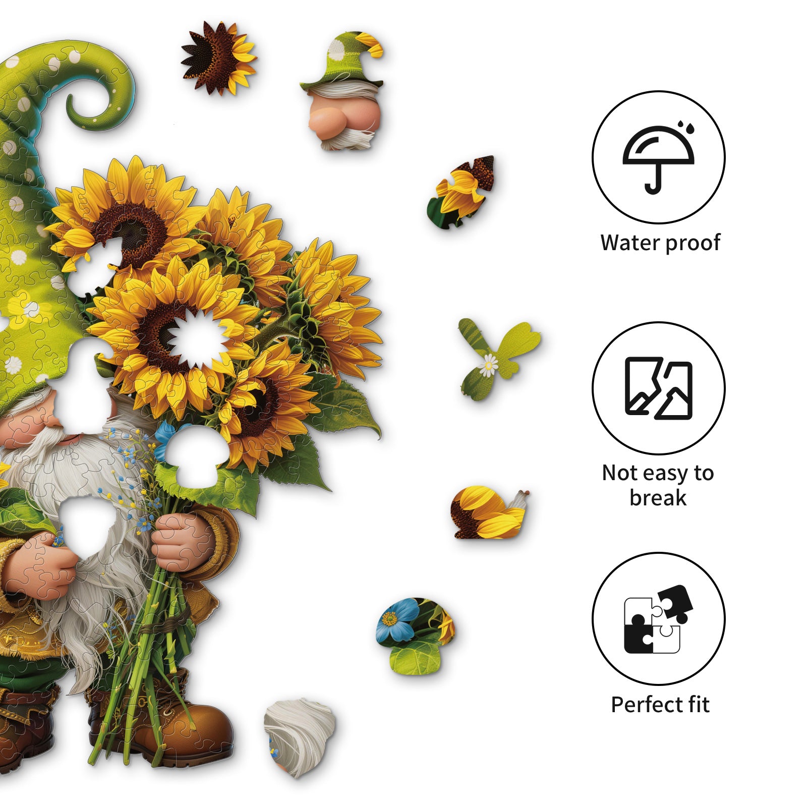 kaayee-wooden-puzzle-holzpuzzle-sunflower-gnom-medium image 2