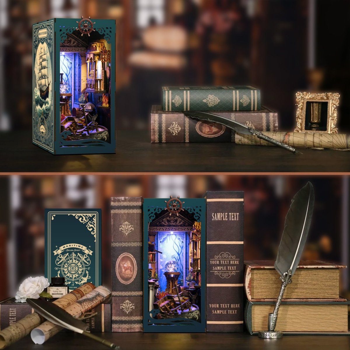 kaayee-book-nook-kit-seabed-illusions-book-nook-unterwasser image 5
