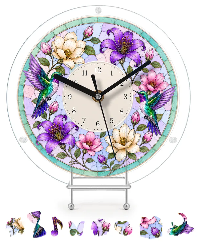 kaayee-clock-kit-hummingbird-puzzle-uhr-regular-acryl image 1