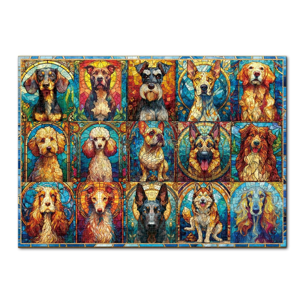 kaayee-cardboard-sea-glass-dog-kartonpuzzle-1000-teile-standard image 1