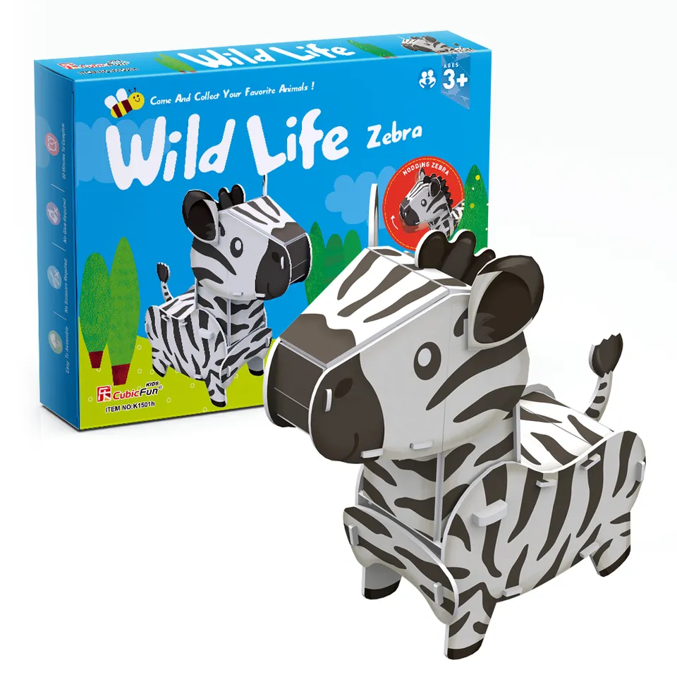 cubic-fun-wild-life-k1501h-zebra-3d-puzzle-tiermodell image 1