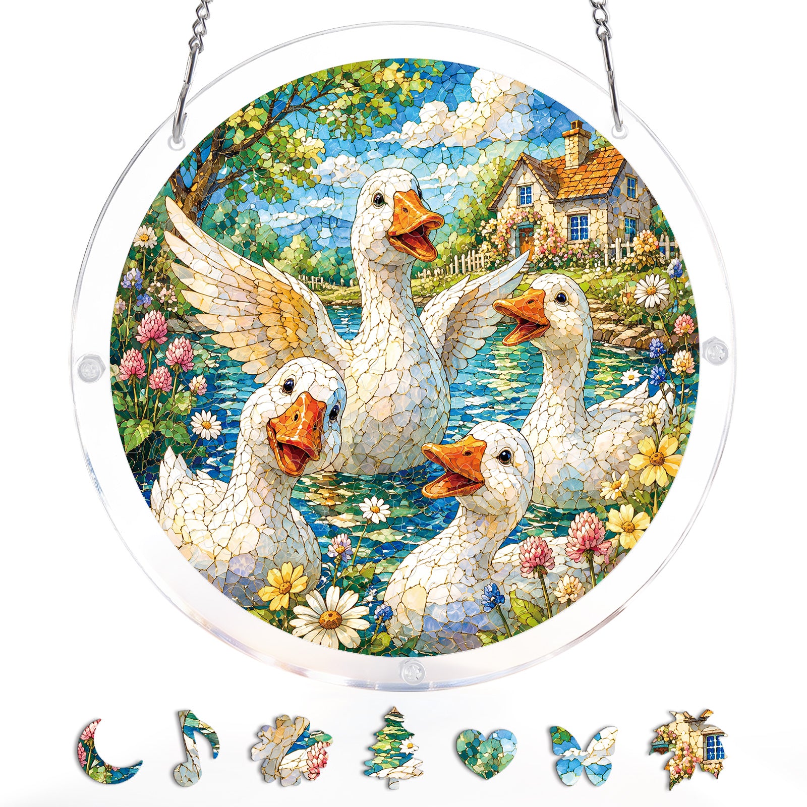 kaayee-suncatcher-puzzle-lakeside-goose-klein-18-8-cm-gans image 3