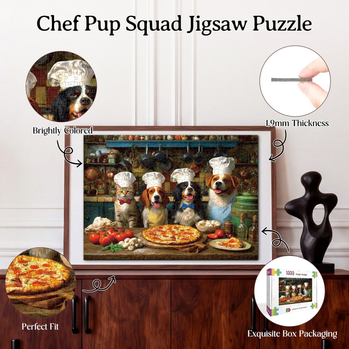 kaayee-cardboard-puzzle-chef-pup-squad-1000-teile-eco image 3