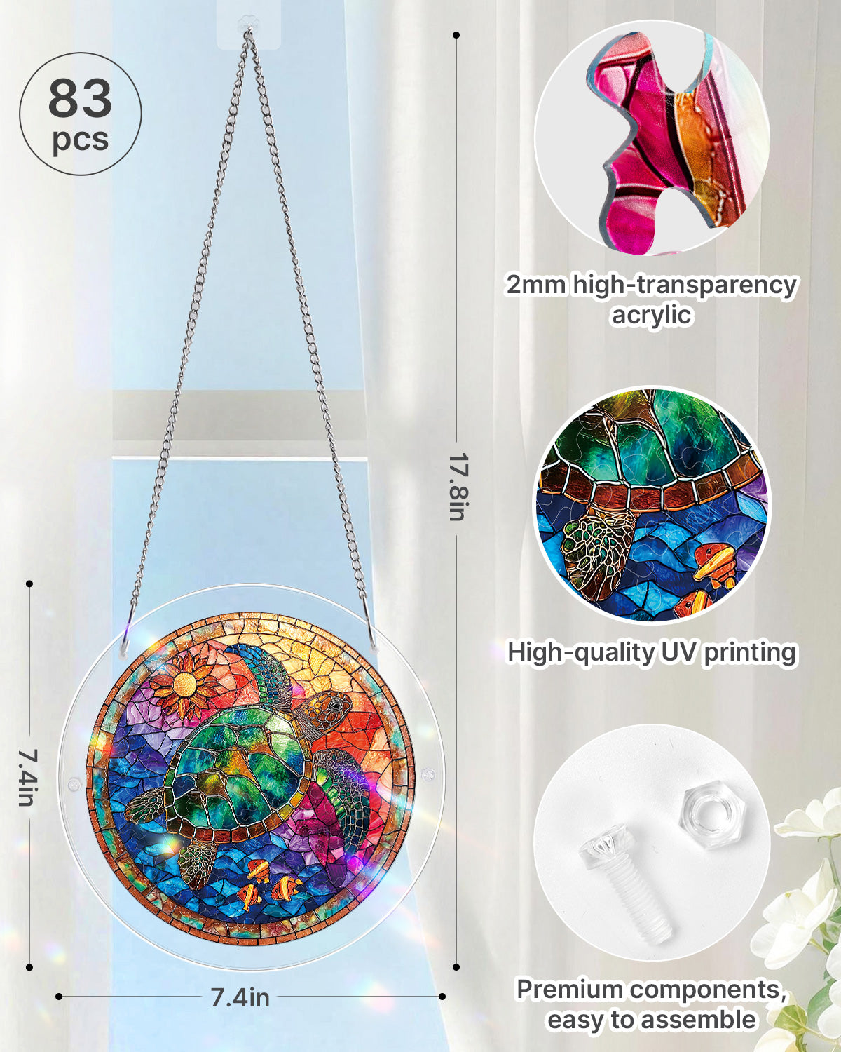 kaayee-suncatcher-puzzle-sea-turtle-fensterbild-small-acryl image 5