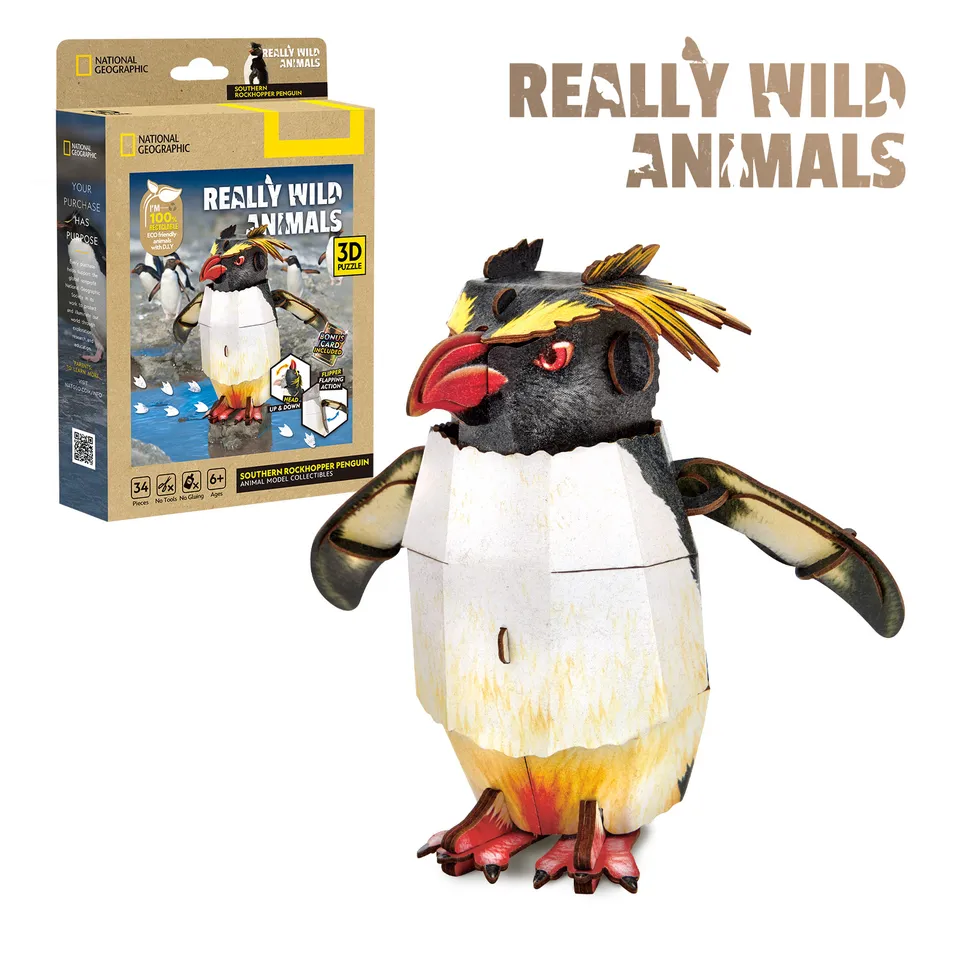 cubicfun-really-wild-animals-ds1199h-pinguin-3d-puzzle image 1