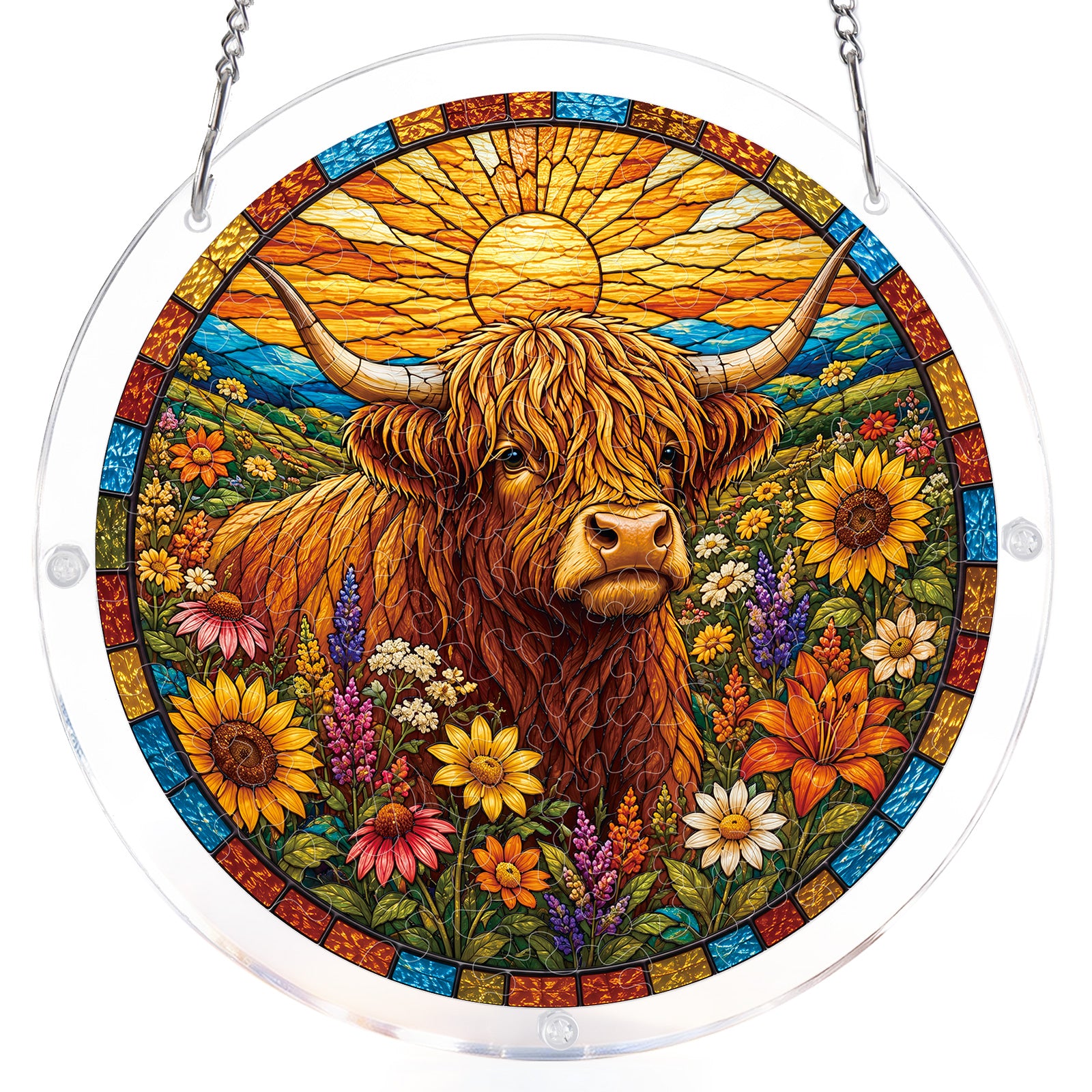 kaayee-blooming-highland-cow-suncatcher-medium image 7