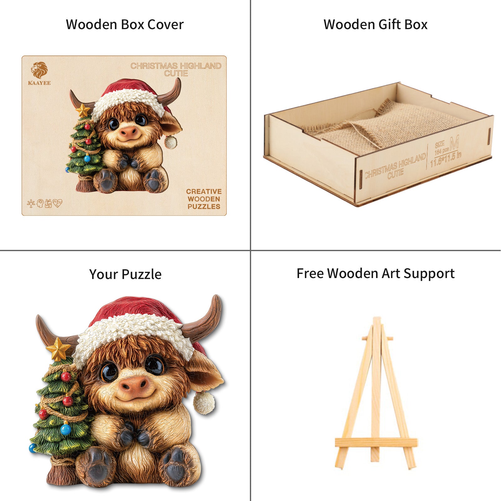 kaayee-christmas-highland-cutie-holzpuzzle-medium-winter image 4