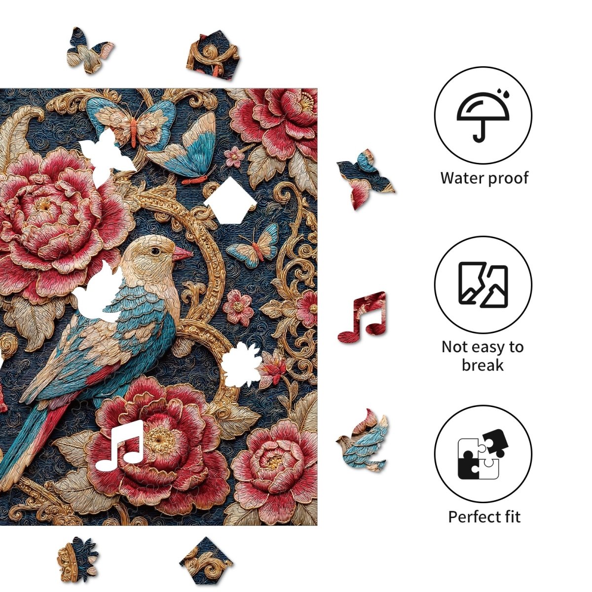 kaayee-wooden-puzzle-gilded-songbird-holzpuzzle-medium-vogel image 2