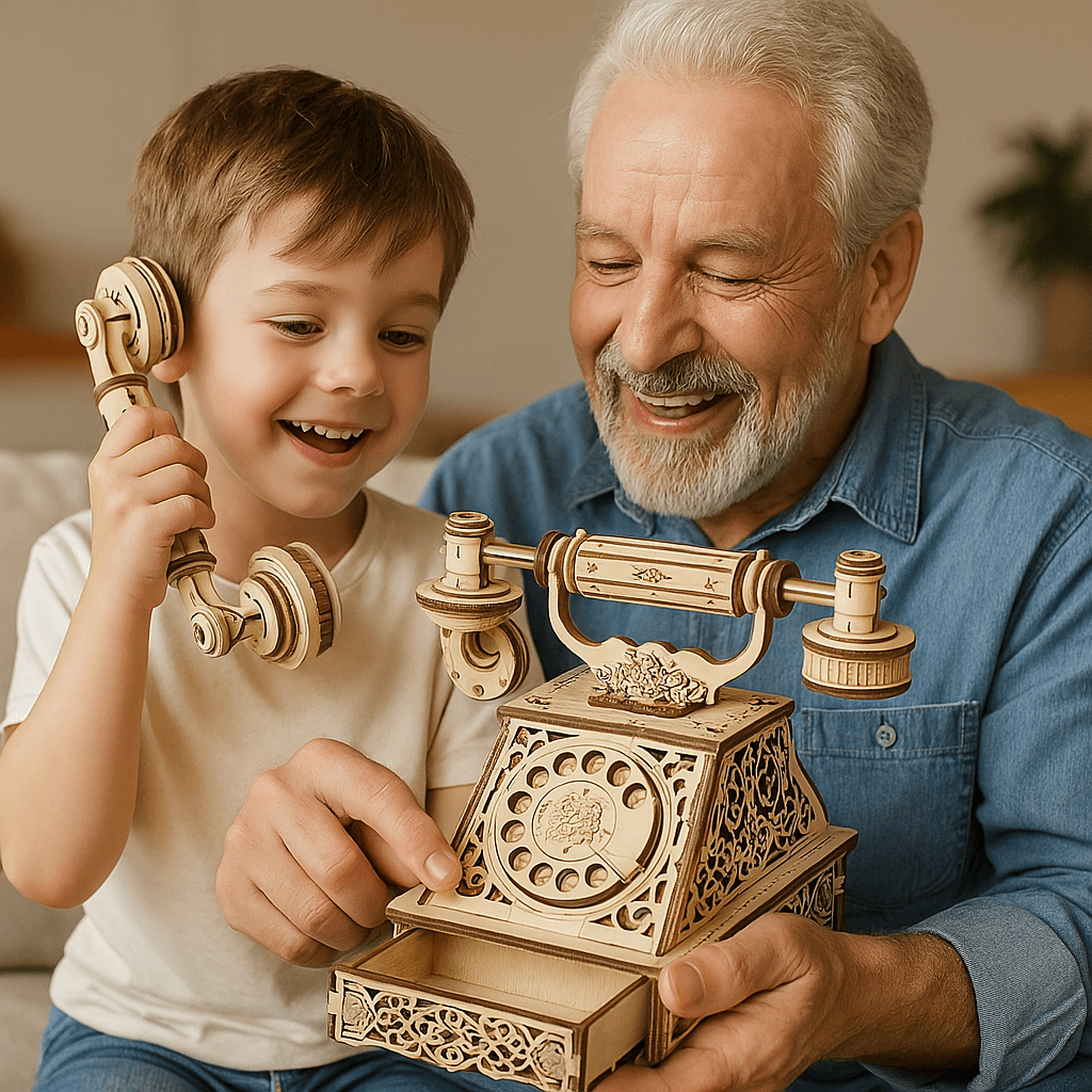 magicholz-mechanischer-bausatz-retro-telephone-holztelefon image 3