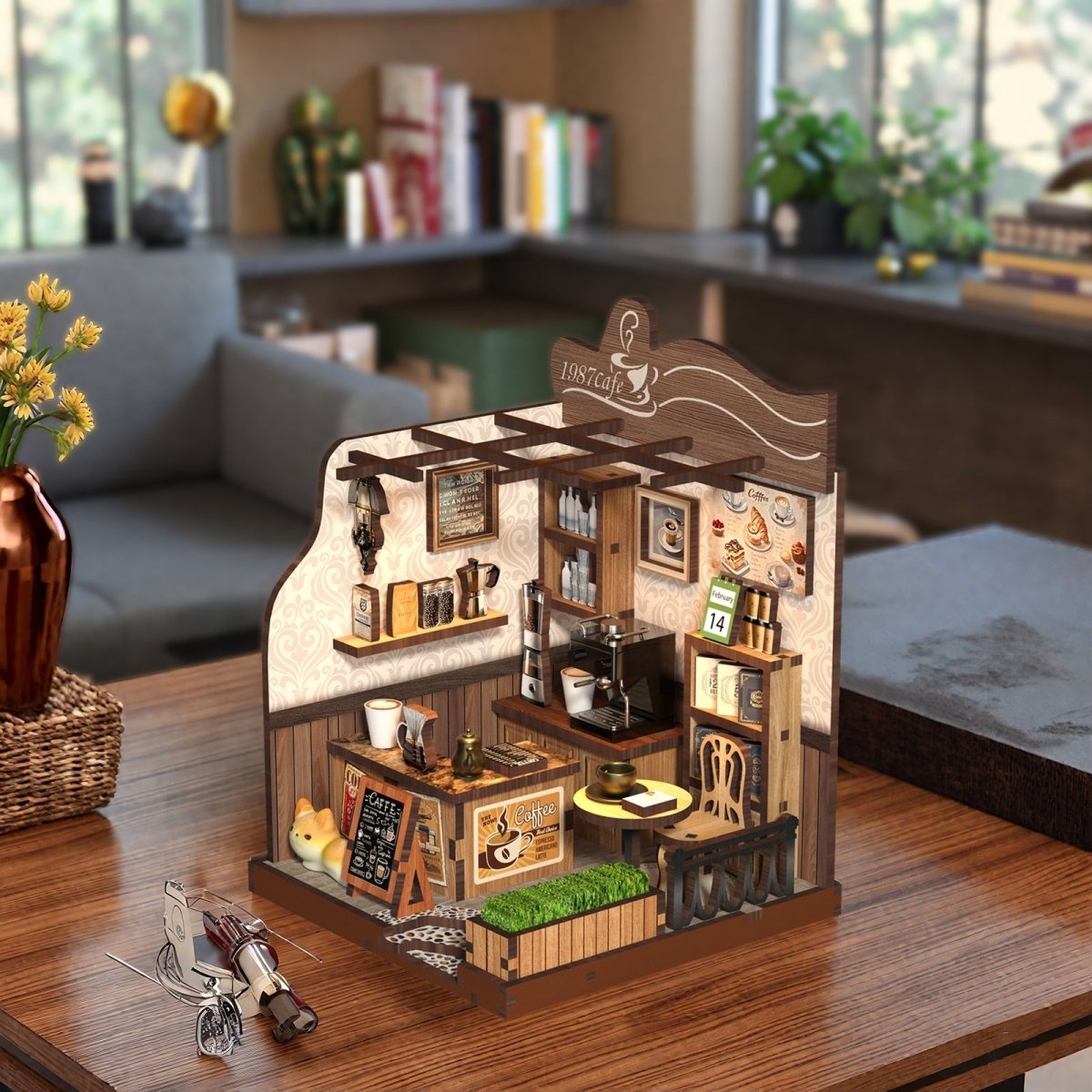 kaayee-miniature-house-rural-coffee-shop-bastelhaus-cafe image 6