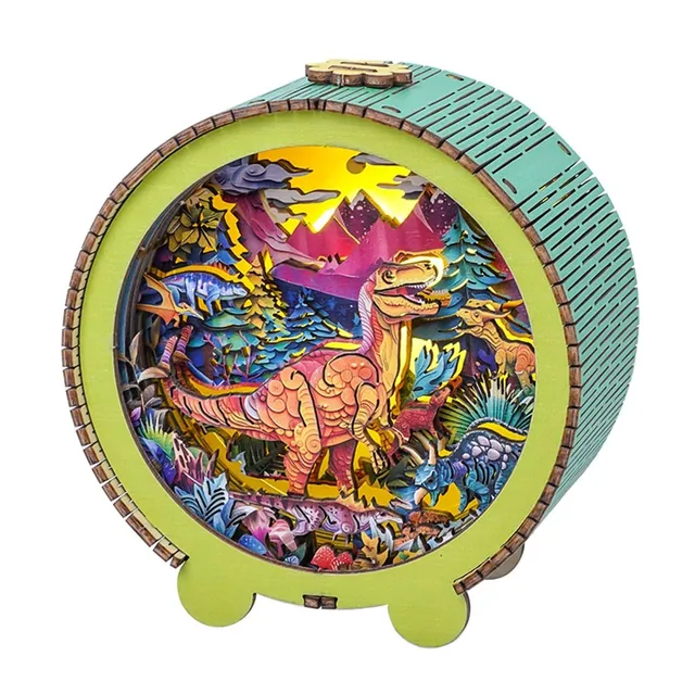 kaayee-night-light-dinosaur-park-3d-holzpuzzle-nachtlicht-lampe image 1