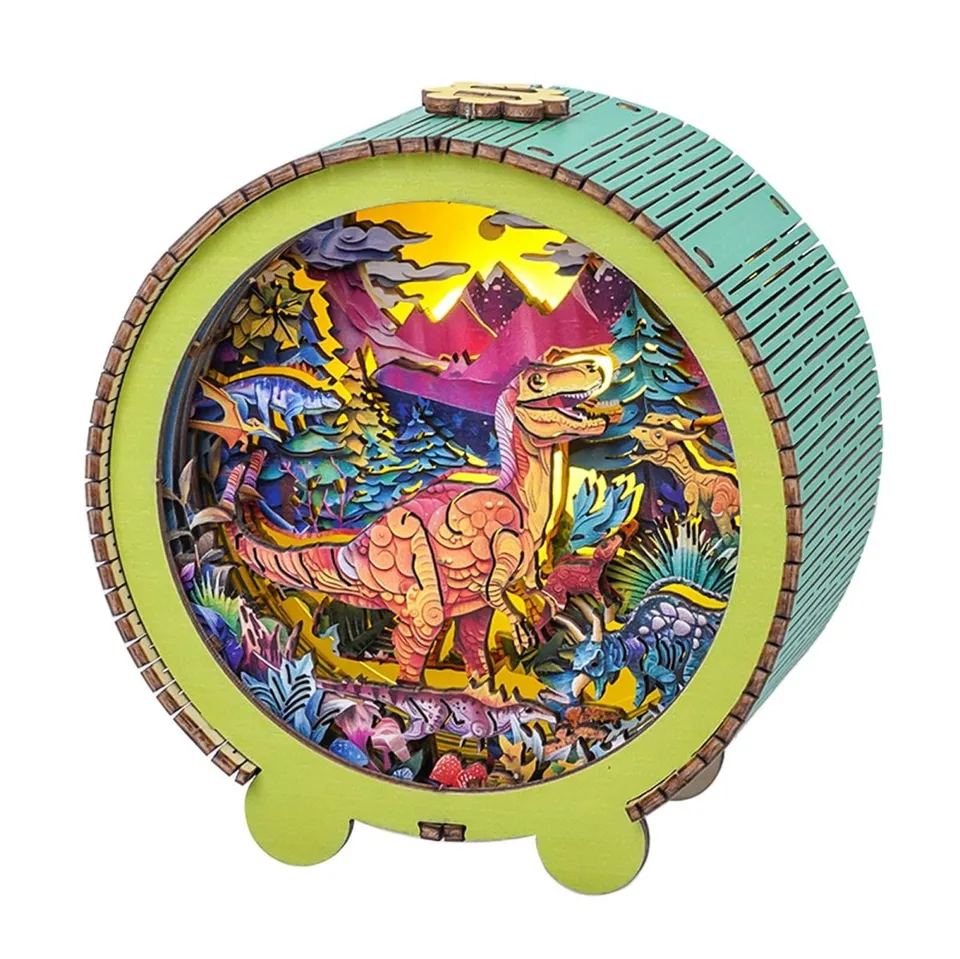 kaayee-night-light-dinosaur-park-3d-holzpuzzle-nachtlicht-lampe image 1