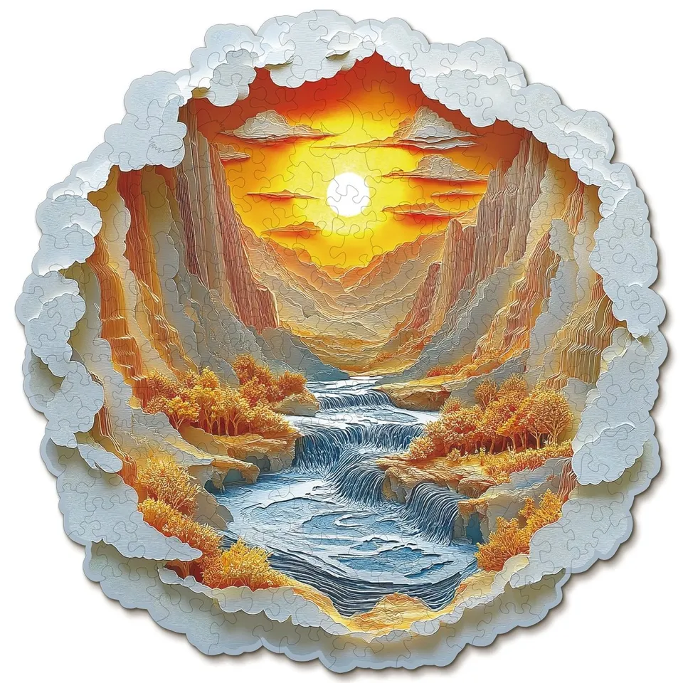kaayee-wooden-puzzle-sunset-light-holzpuzzle-medium image 1