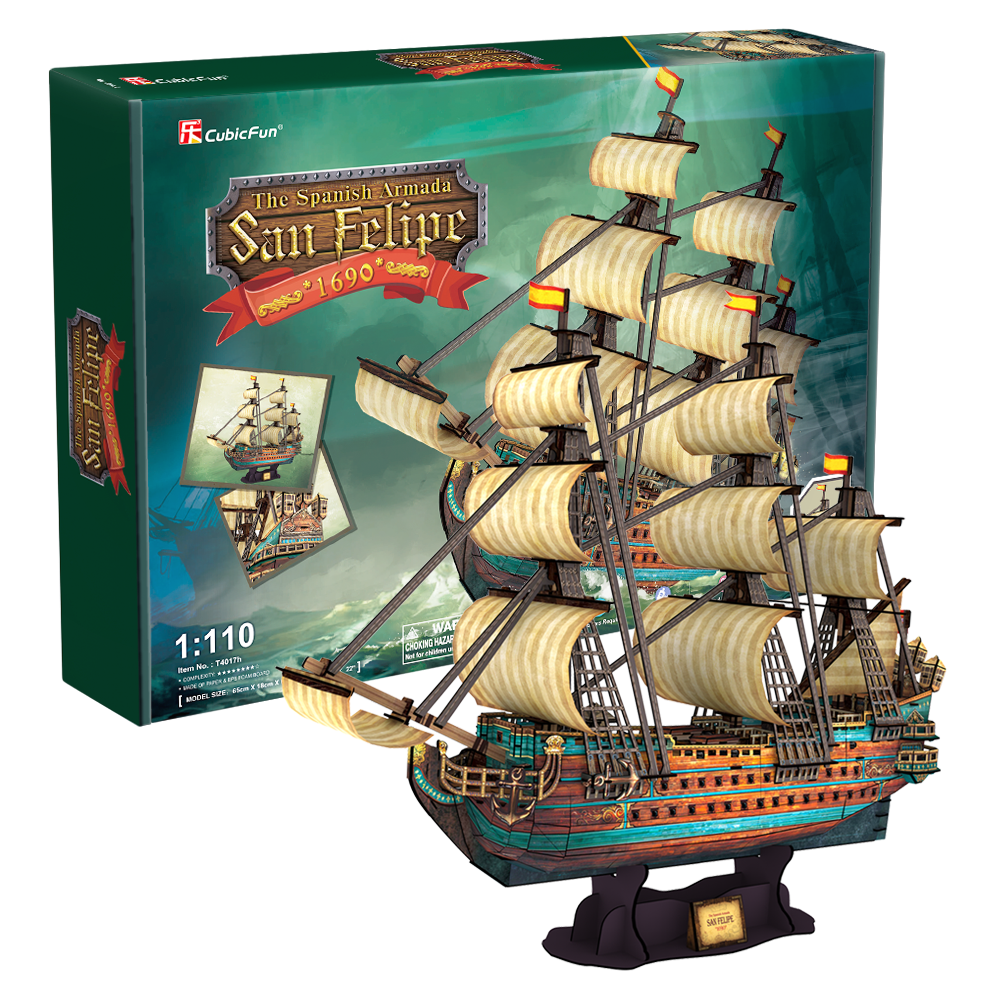 cubicfun-ships-vessels-san-felipe-t4017h-3d-puzzle-248-teile image 1