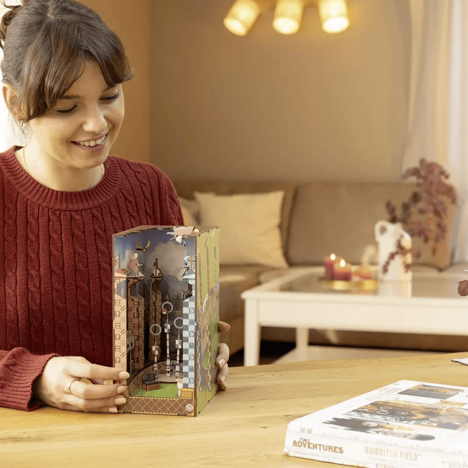 magicholz-3d-puzzle-quidditch-harry-potter-book-nook-mit-licht image 8