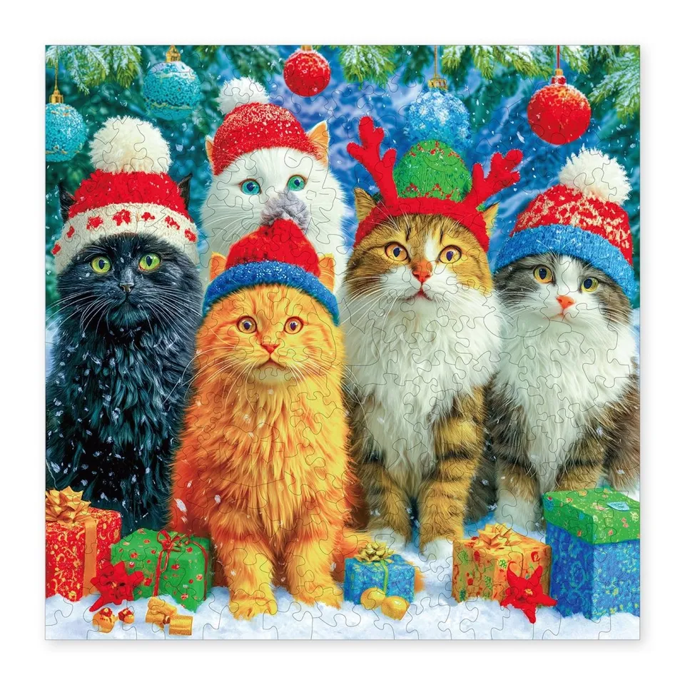 kaayee-wooden-puzzle-santa-kitty-katzen-holzpuzzle-medium image 1