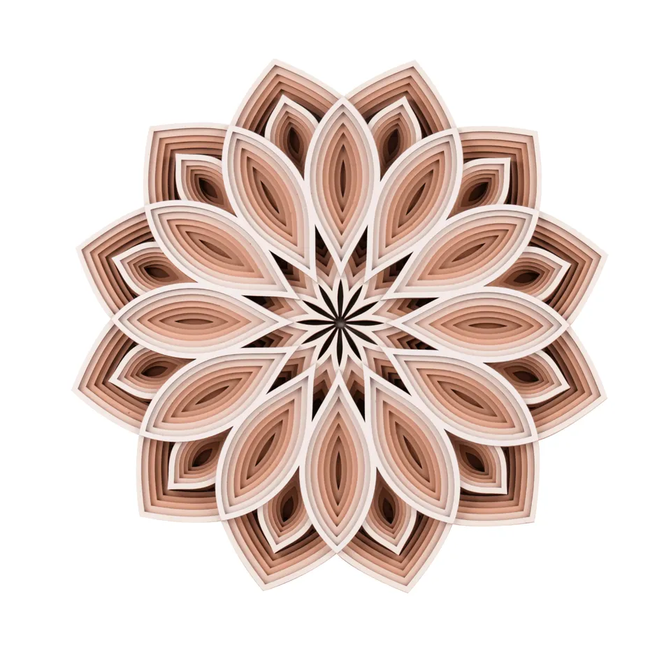 magicholz-wanddeko-lotus-of-eternity-wandbild-42x42-cm-3d image 1