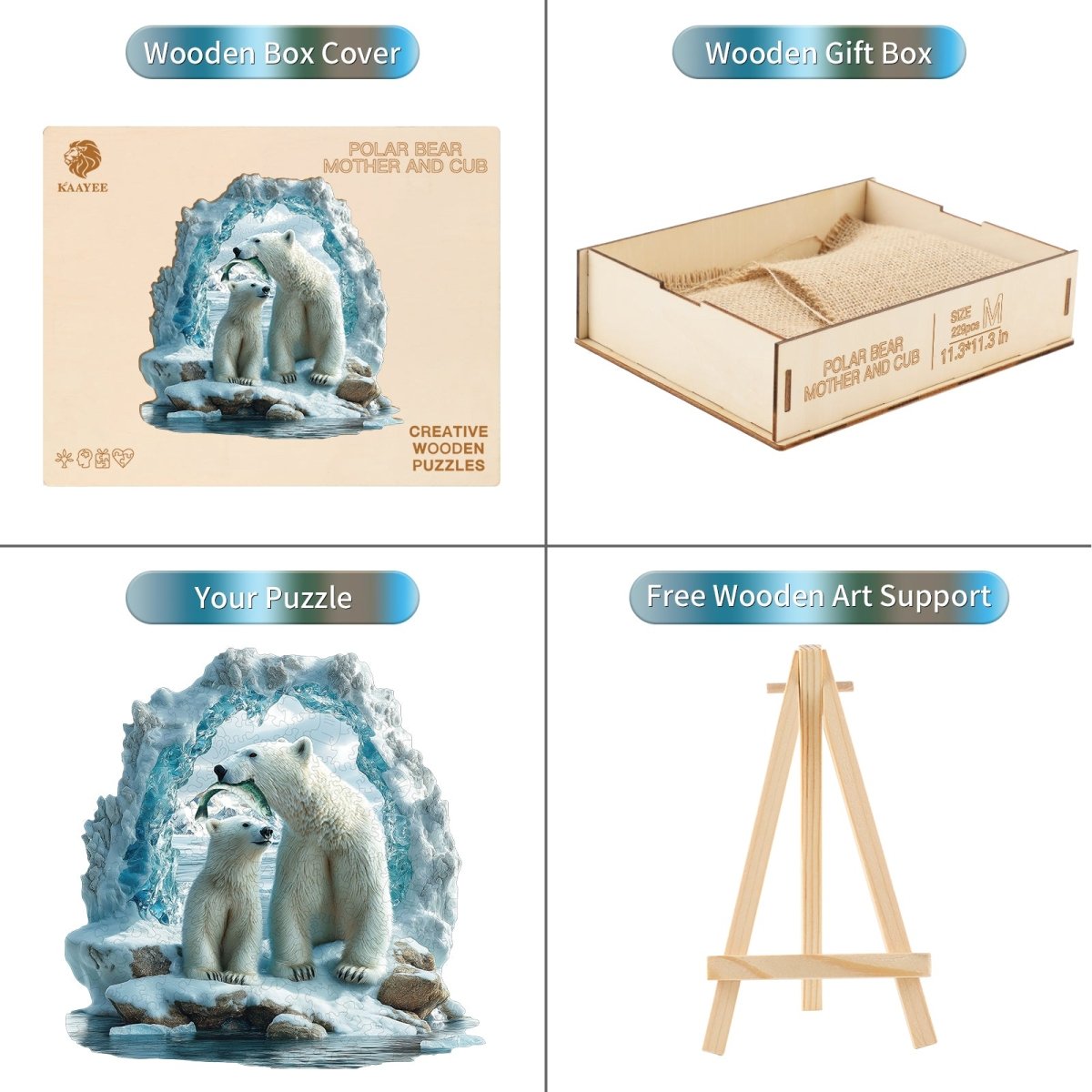 kaayee-wooden-puzzle-polar-bear-holzpuzzle-m-eisb-ren image 3