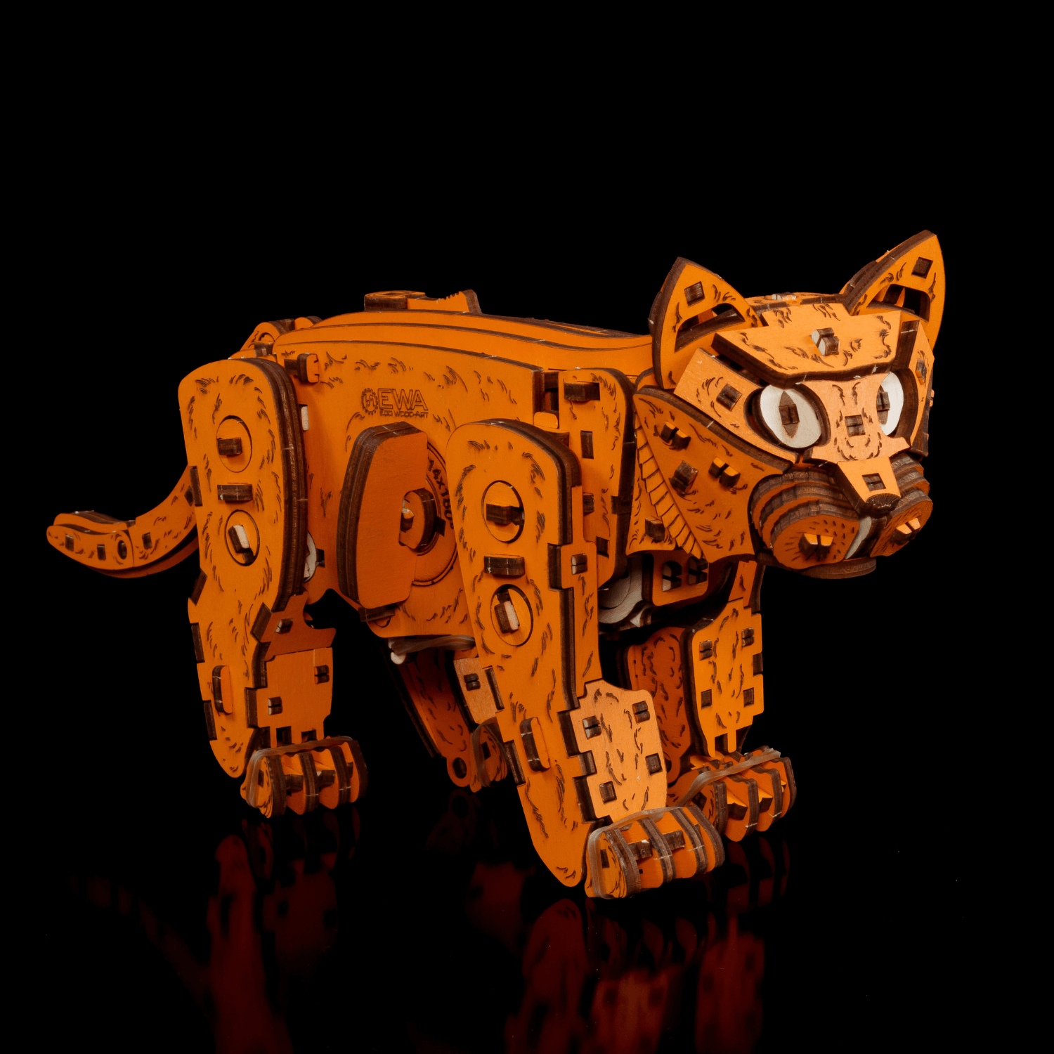 magicholz-mechanisches-k-tzchen-ginger-3d-holzpuzzle-236-teile image 6