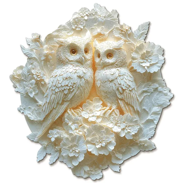 kaayee-wooden-puzzle-couple-owl-eulen-holzpuzzle-medium image 1