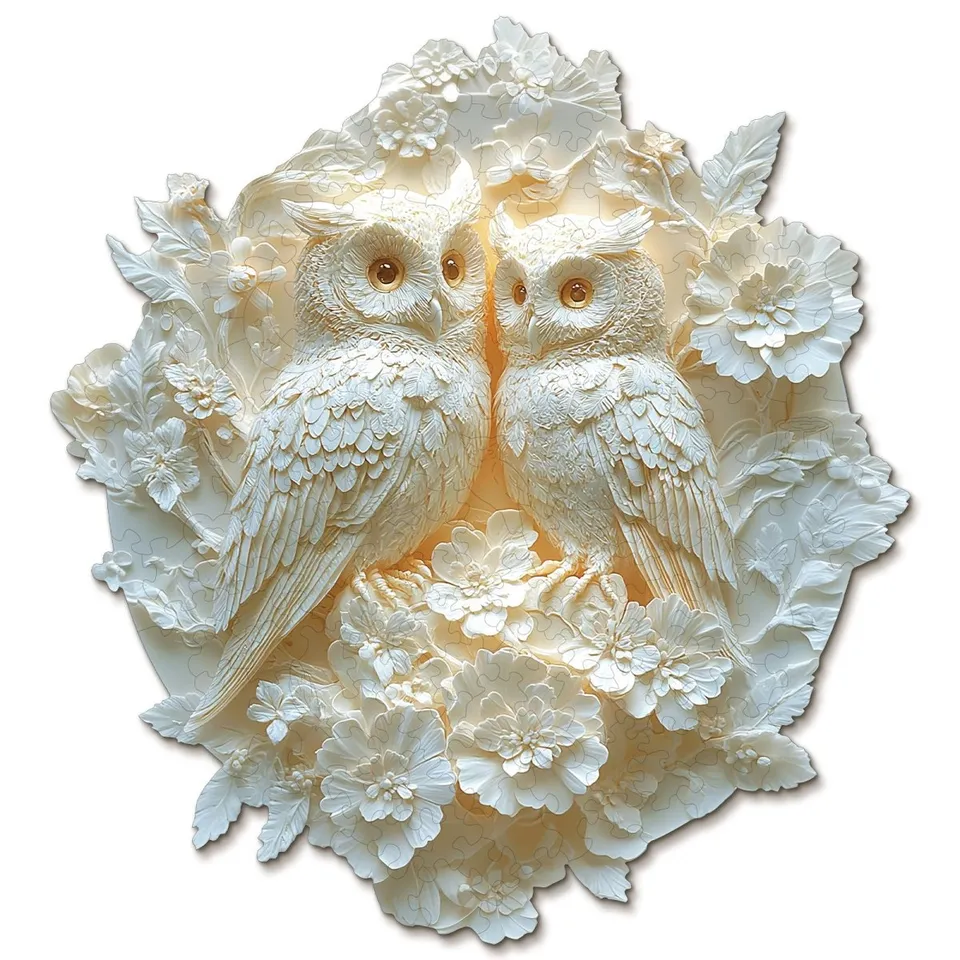 kaayee-wooden-puzzle-couple-owl-eulen-holzpuzzle-medium image 1