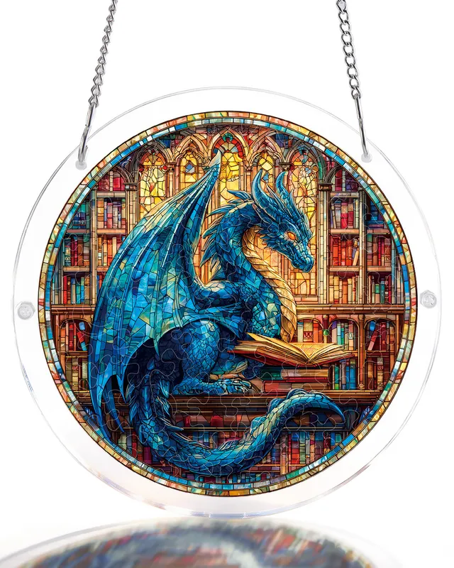 kaayee-suncatcher-puzzle-blue-dragon-library-klein-drache image 1