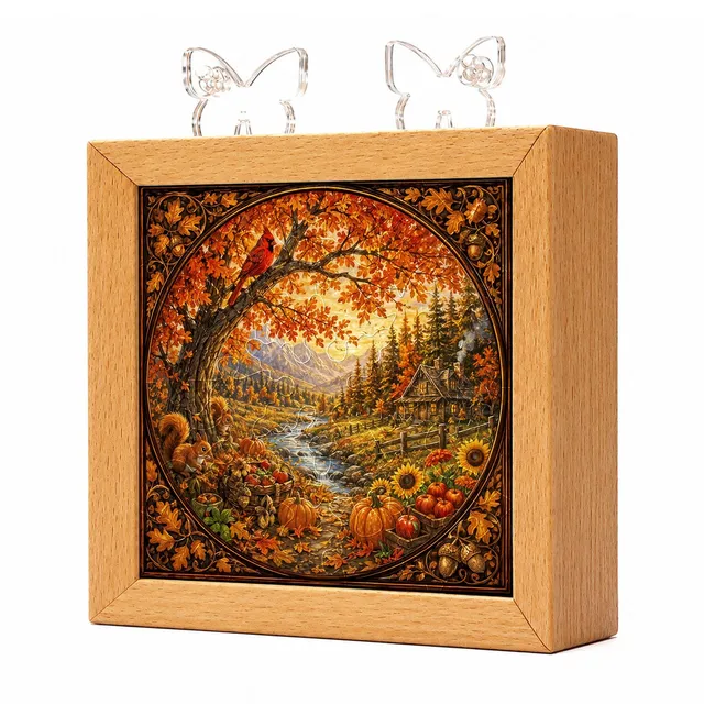 kaayee-night-light-autumn-harvest-acryl-nachttischlampe-holzrahmen image 1