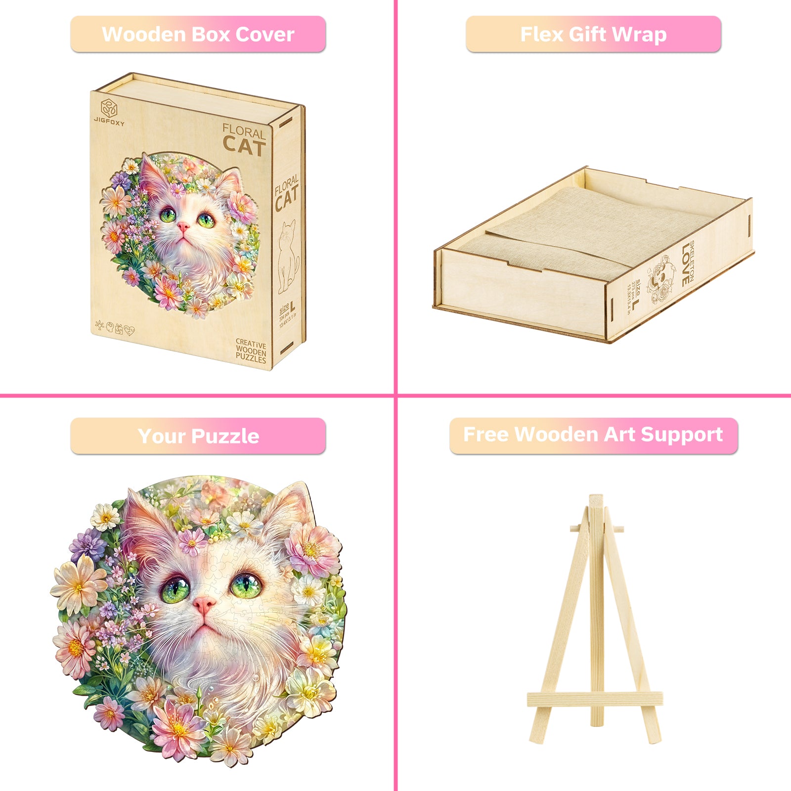 jigfoxy-cat-holzpuzzle-m-233-teile-katzenmotiv image 4