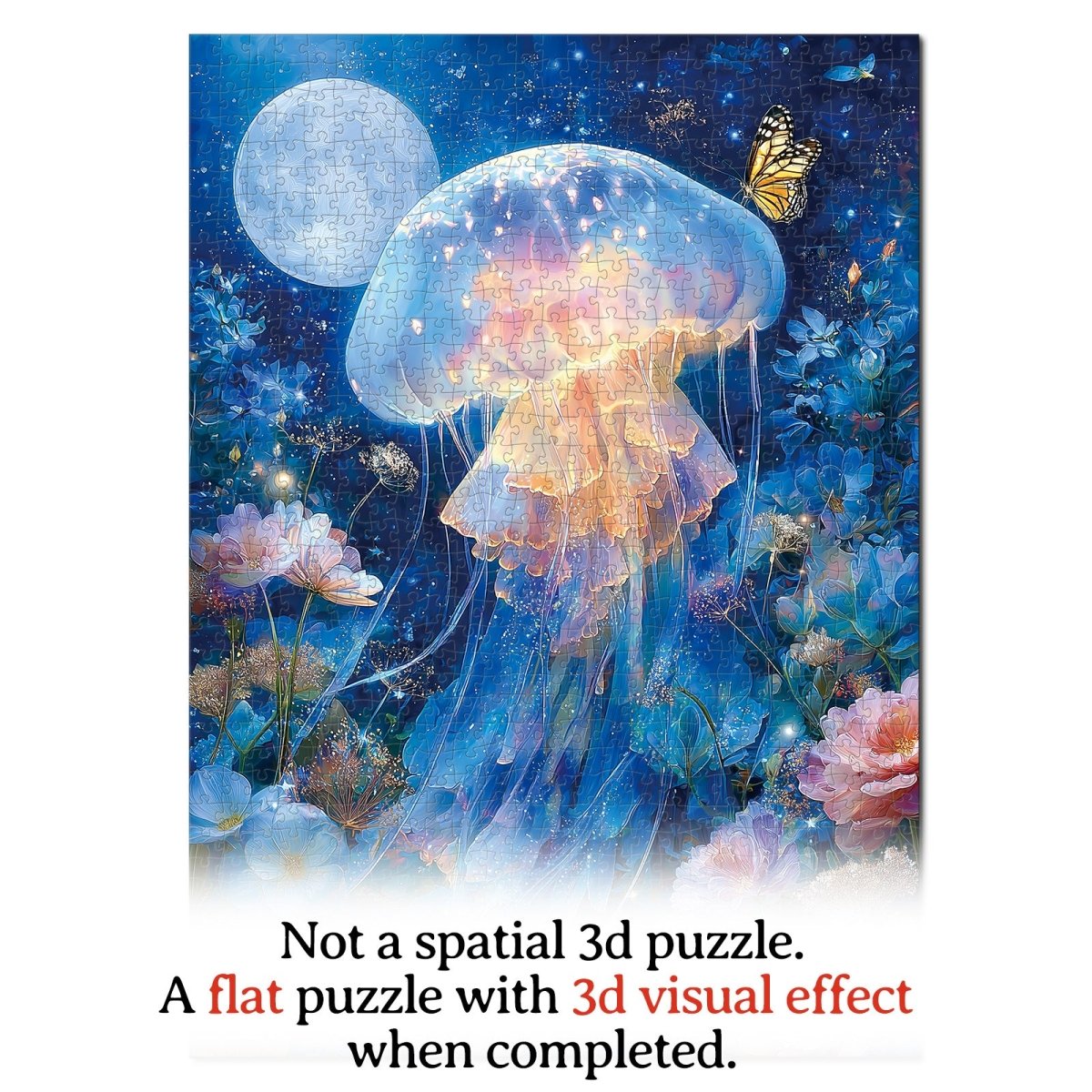 kaayee-cardboard-puzzle-moonlit-jellyfish-1000-teile-puzzle-standard image 6