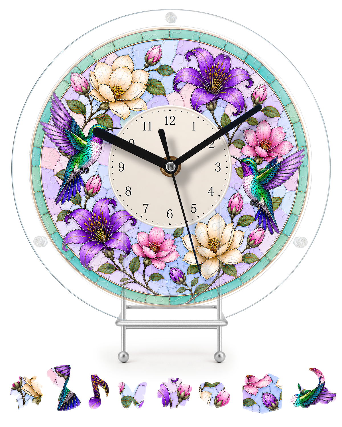 kaayee-clock-kit-hummingbird-puzzle-uhr-regular-acryl image 1