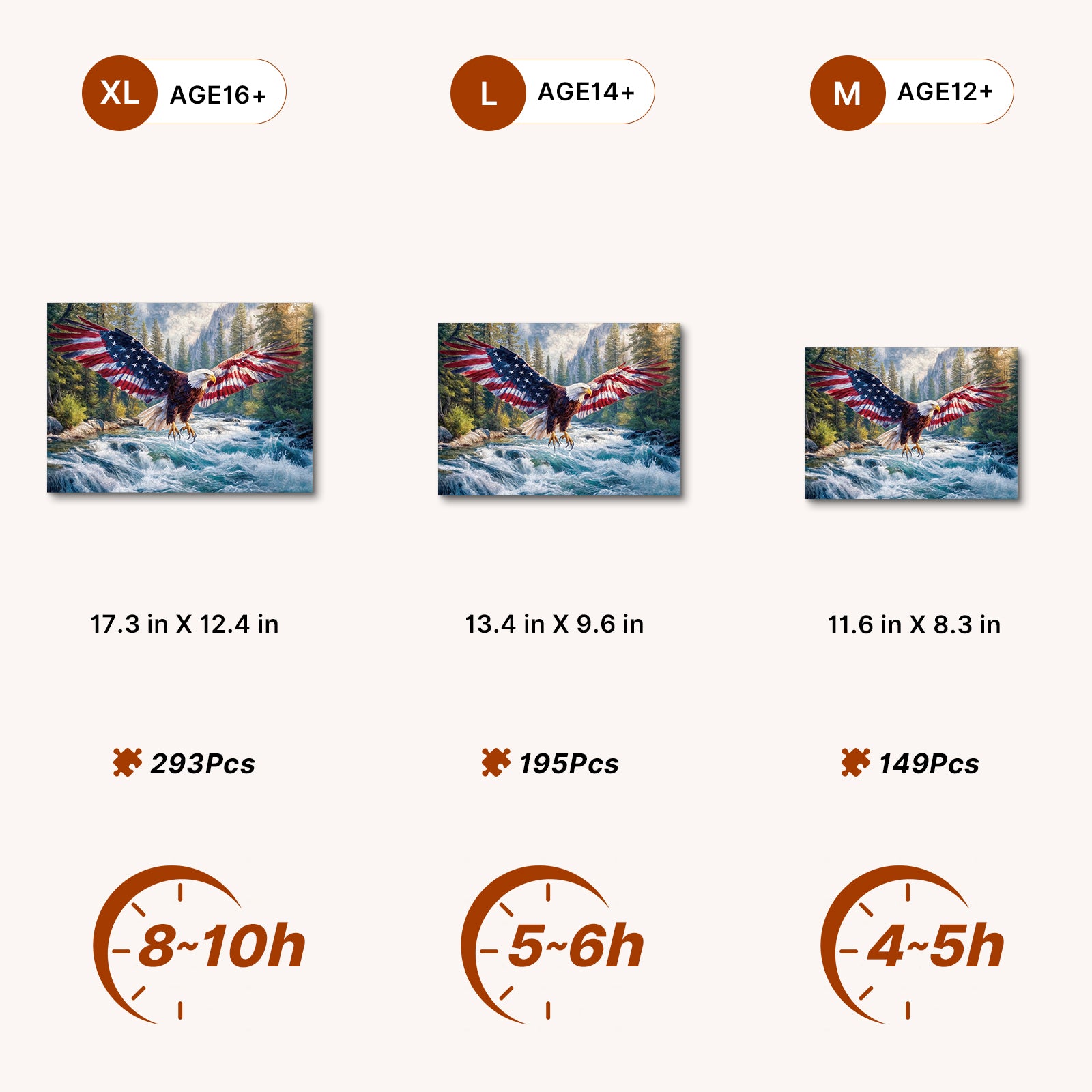 kaayee-flag-bald-eagle-holzpuzzle-medium-adler-motiv image 3