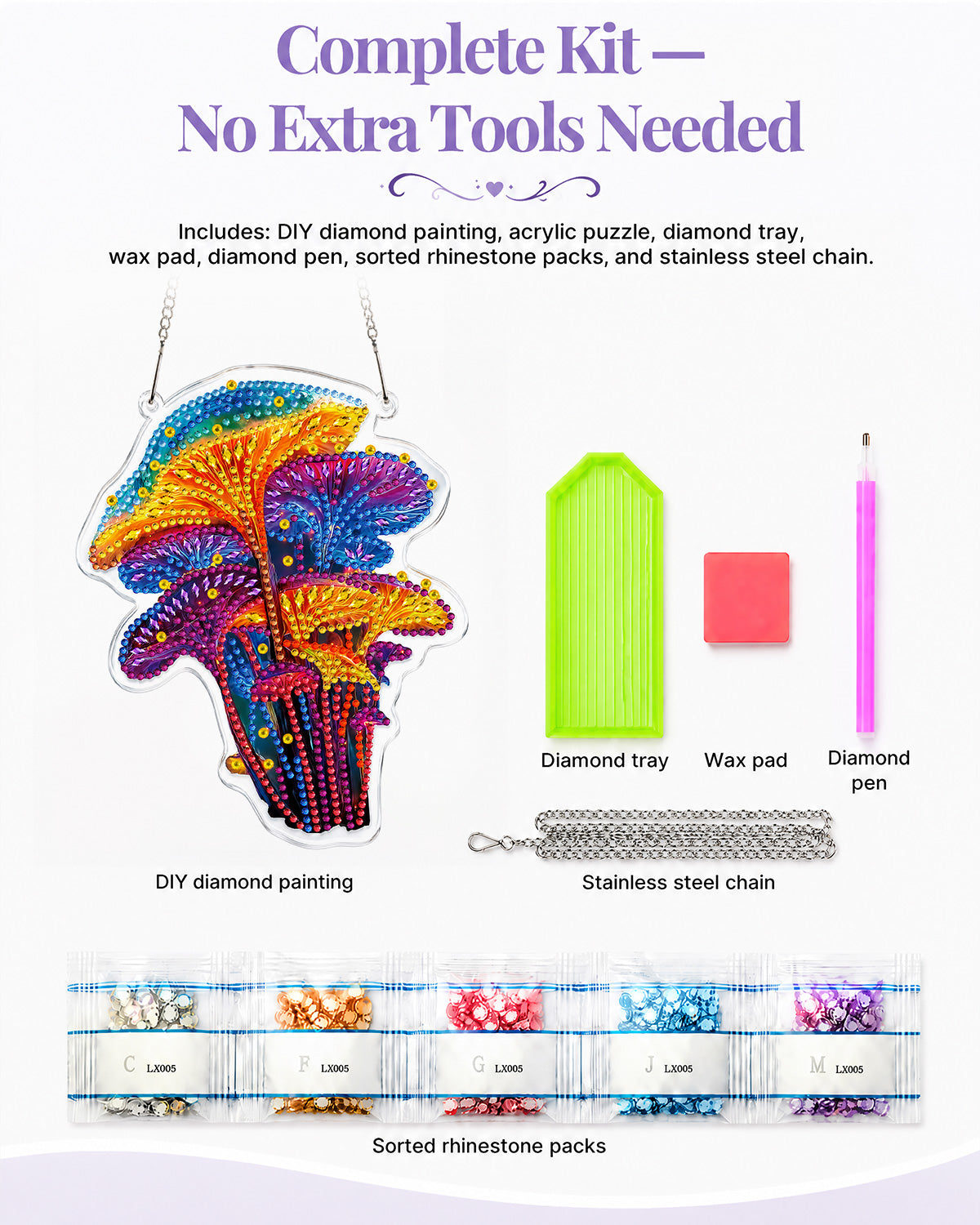 kaayee-suncatcher-puzzle-fantasy-rainbow-mushrooms-diy-set image 5