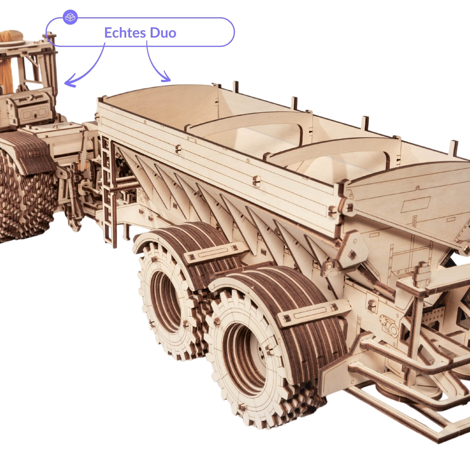 magicholz-mechanischer-bausatz-traktor-mit-anh-nger-holzmodell image 7
