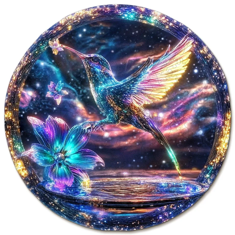 kaayee-wooden-puzzle-hummingbird-holzpuzzle-kolibri-medium image 1