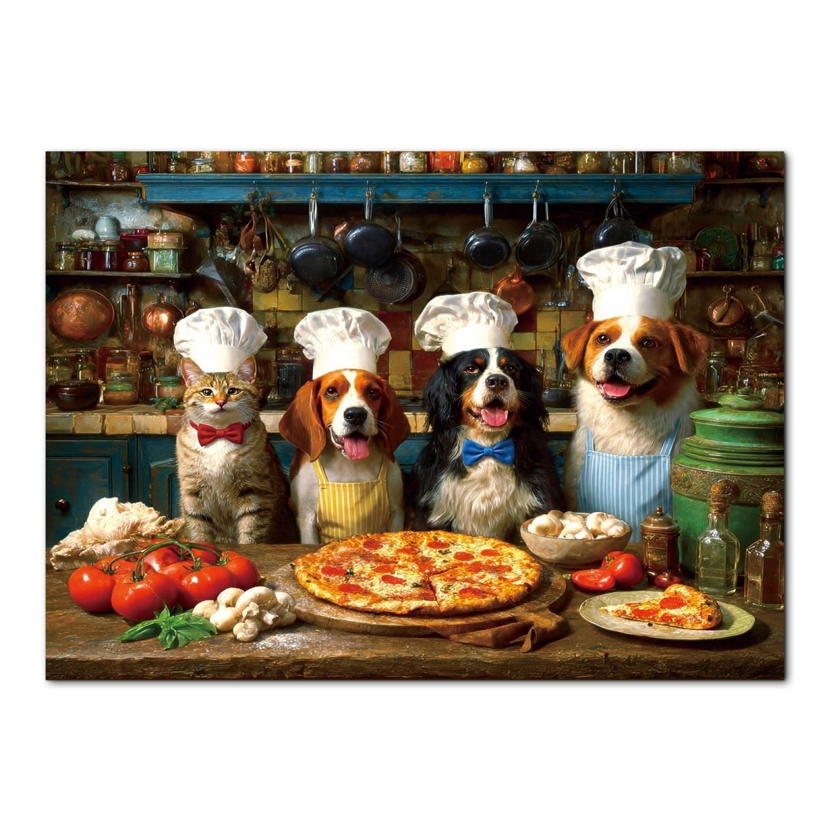 kaayee-cardboard-puzzle-chef-pup-squad-1000-teile-eco image 1