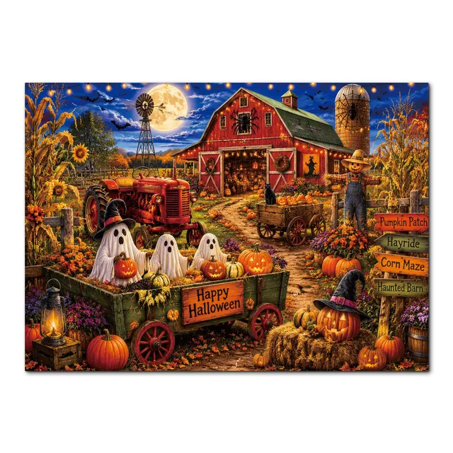kaayee-haunted-harvest-moon-1000-teile-kartonpuzzle-eco-white-board image 1