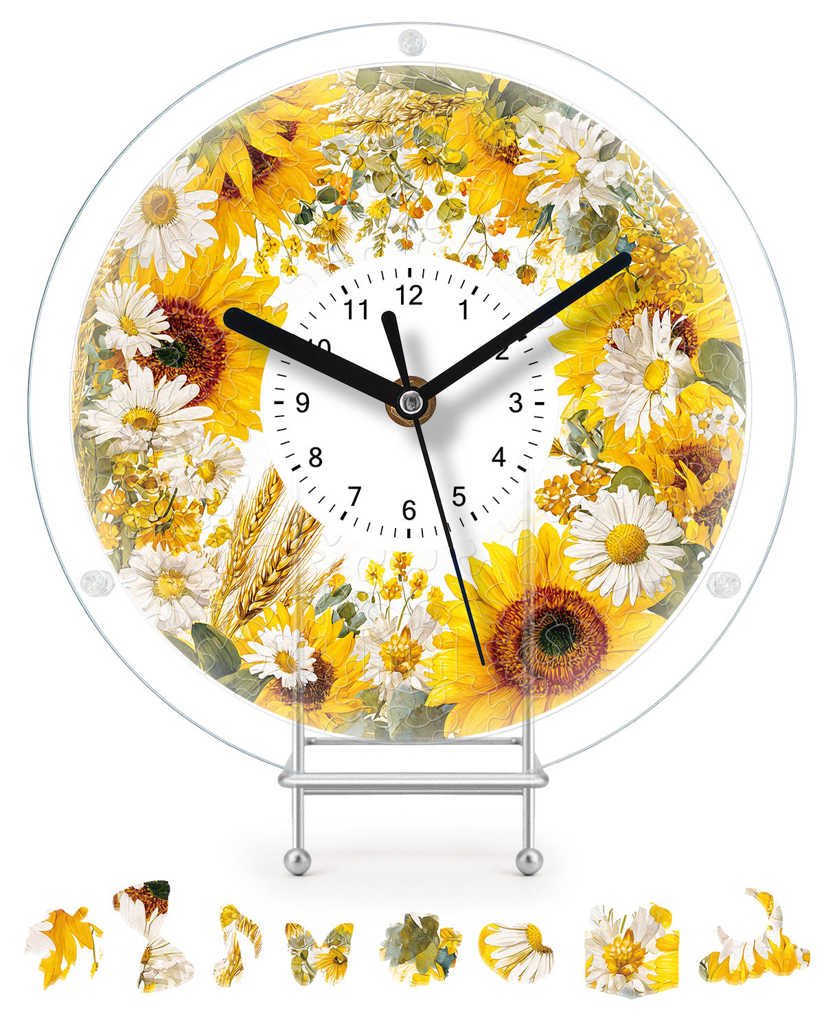 kaayee-clock-kit-sunflower-meadow-puzzle-uhr-regular-size image 1