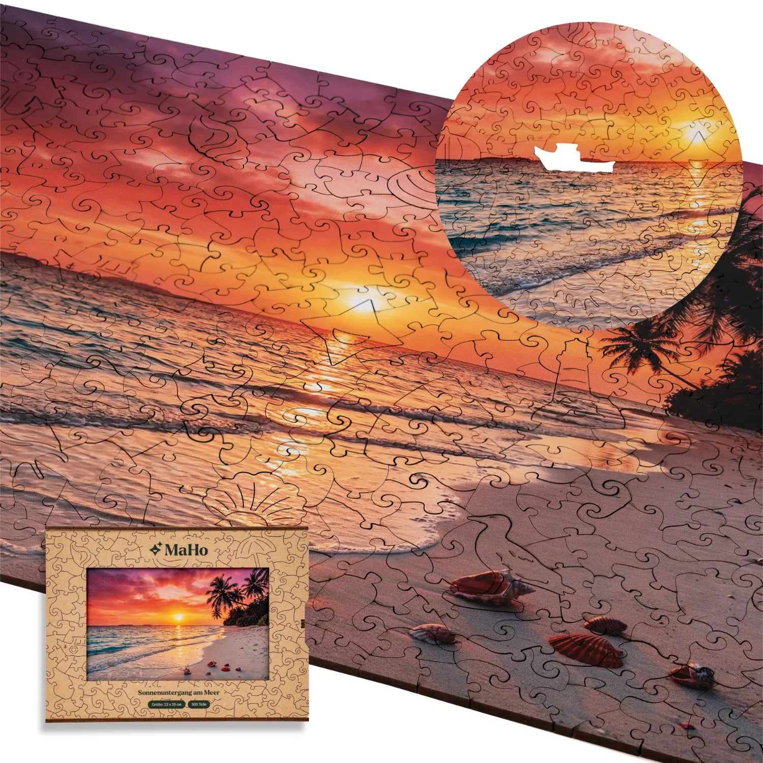 magicholz-sonnenuntergang-am-meer-holzpuzzle-500-teile-strand image 7