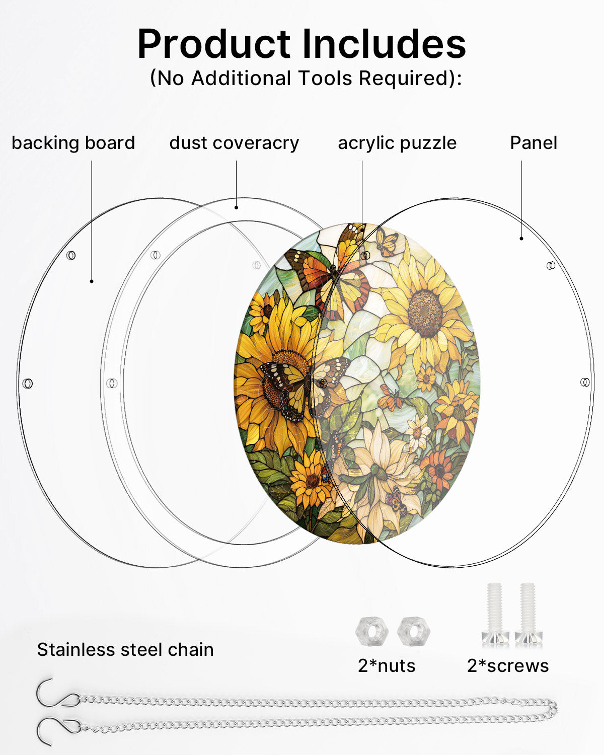 kaayee-suncatcher-puzzle-sunflower-whispers-fensterbild image 6