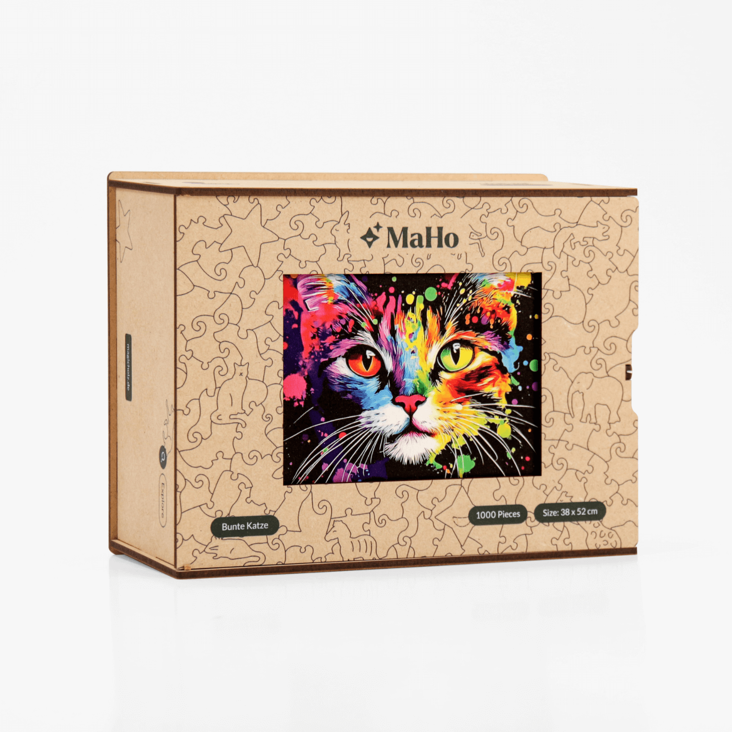 magicholz-bunte-katze-holzpuzzle-1000-teile-tier image 4