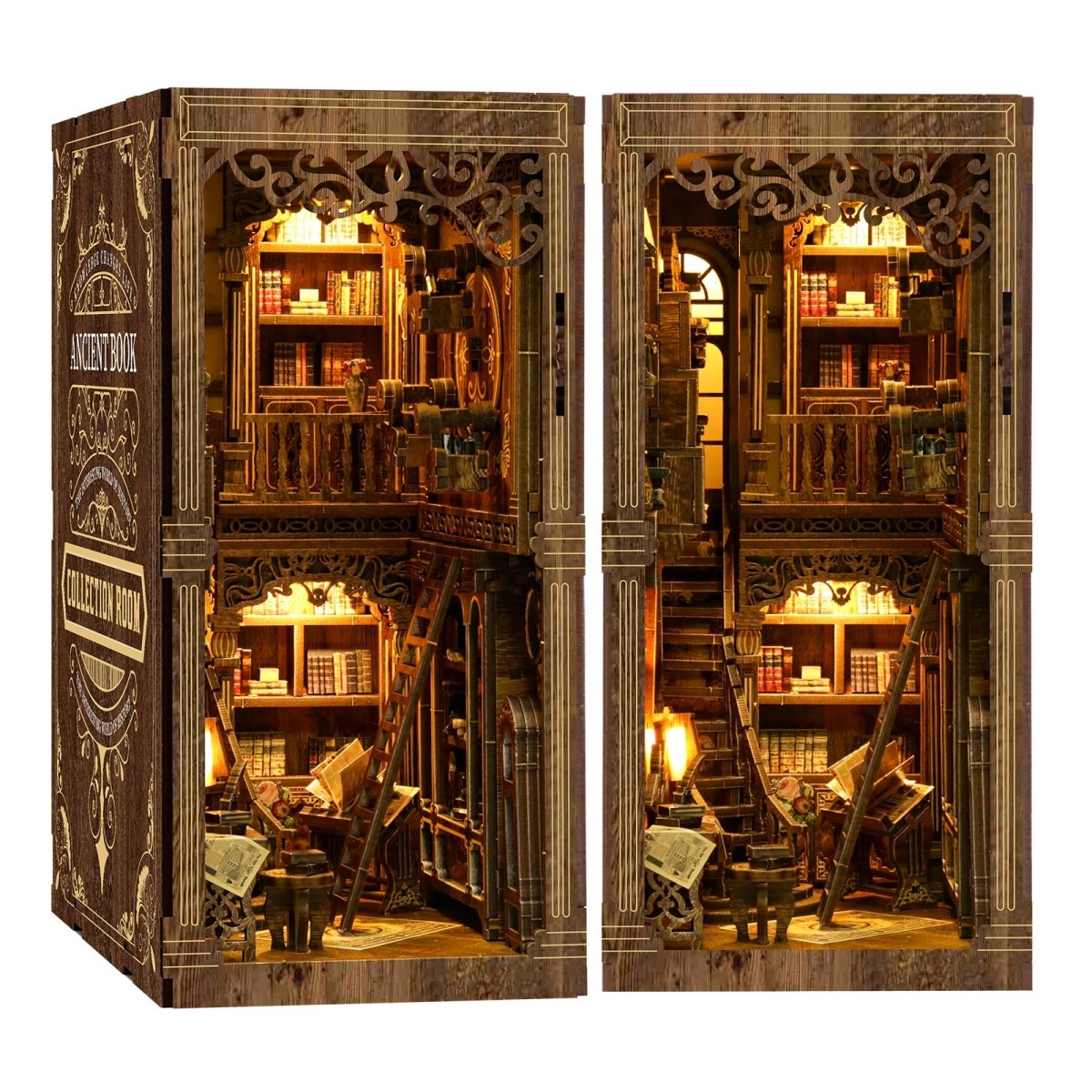 kaayee-book-nook-kit-antique-book-collection-room-book-nook-diy image 1